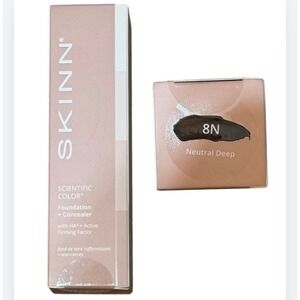 SKINN Scientific Color Foundation + Concealer 8N Neutral Deep Hyaluronic Acid